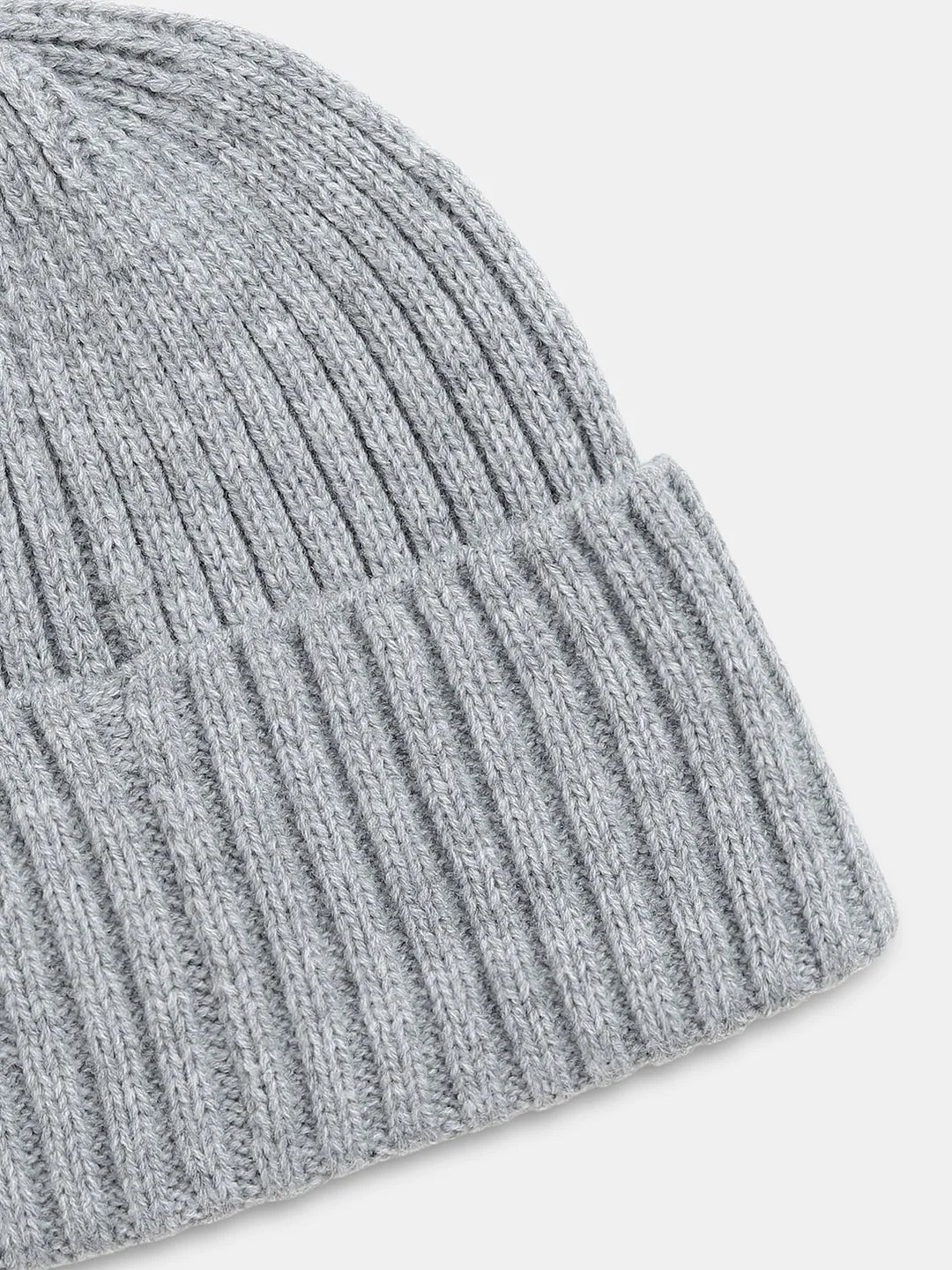 Light Grey Knitted Beanie - Image 3
