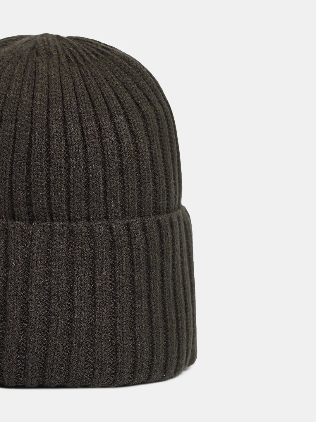 Dark Brown Knitted Beanie - Image 2
