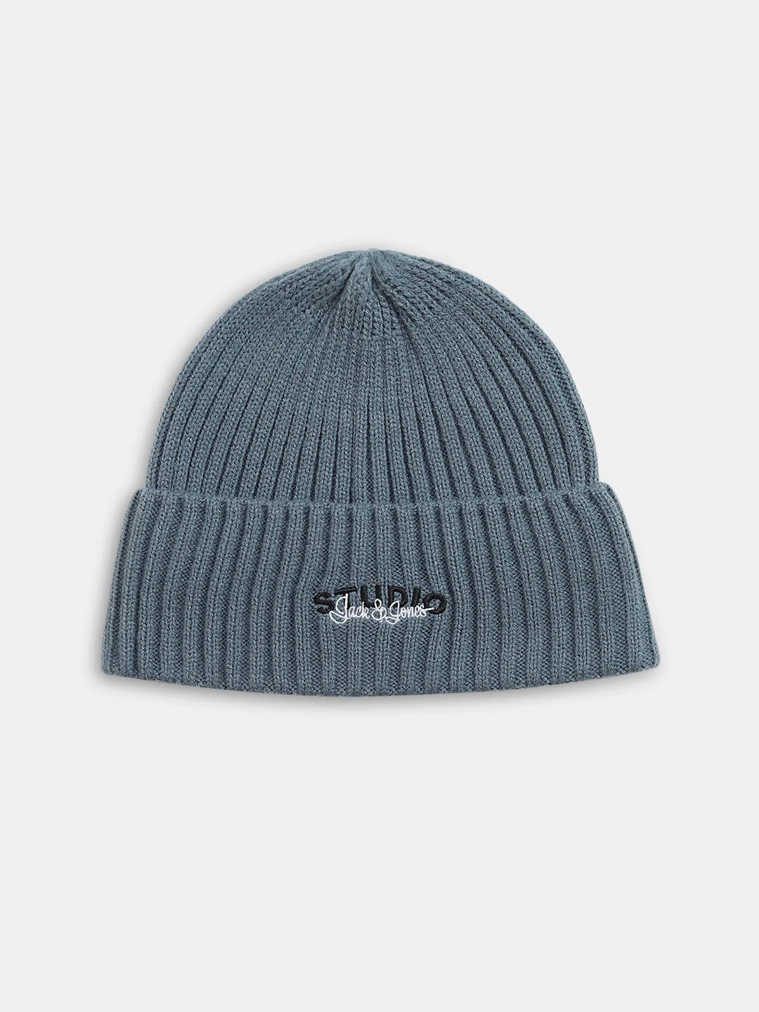 Grey Acrylic Knitted Beanie