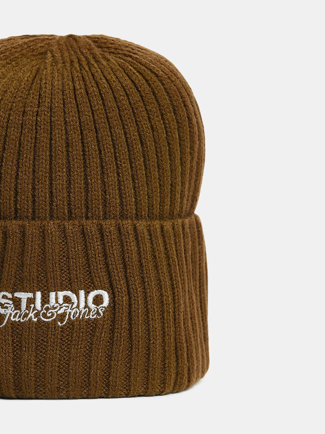 Dark Green Acrylic Knitted Beanie - Image 2