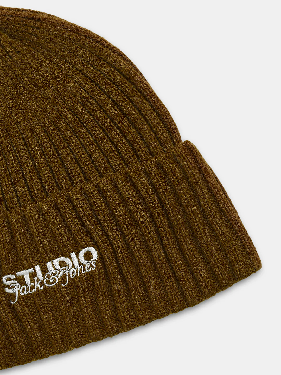Dark Green Acrylic Knitted Beanie - Image 3