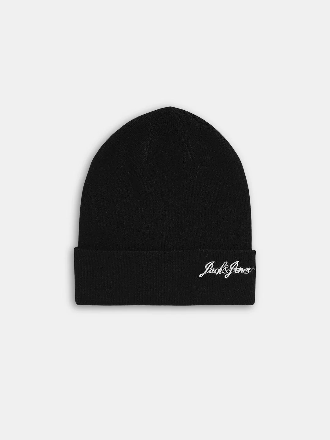 Black Viscose Blend Beanie