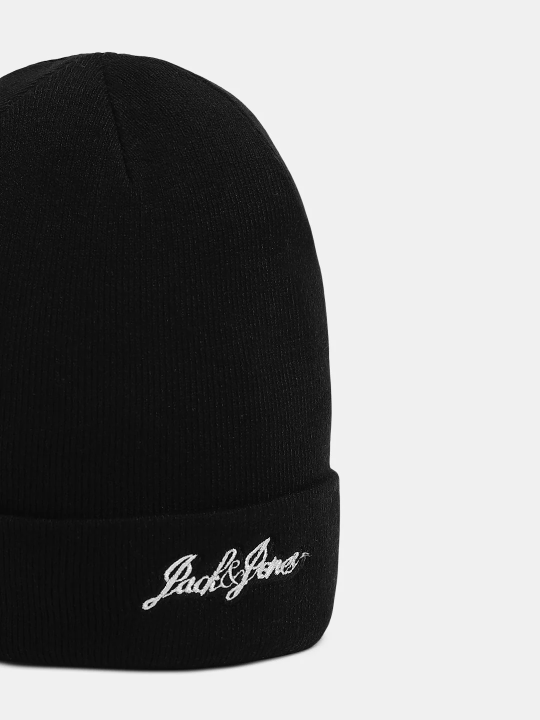 Black Viscose Blend Beanie - Image 2