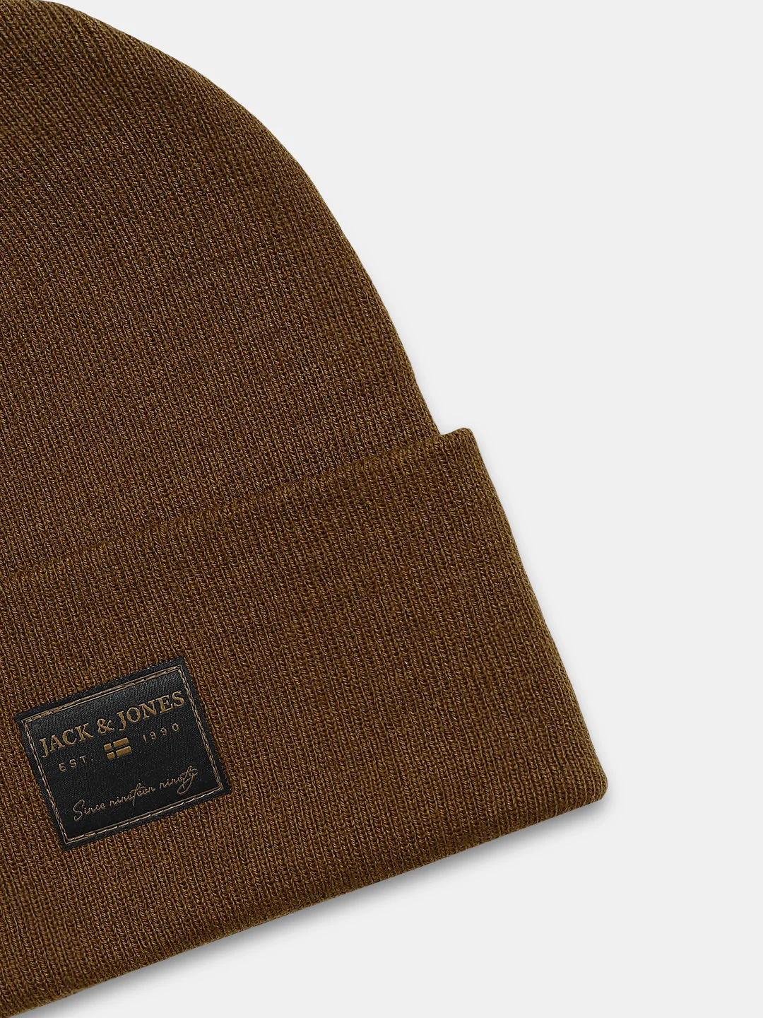 Dark Brown Long Knit Beanie - Image 3