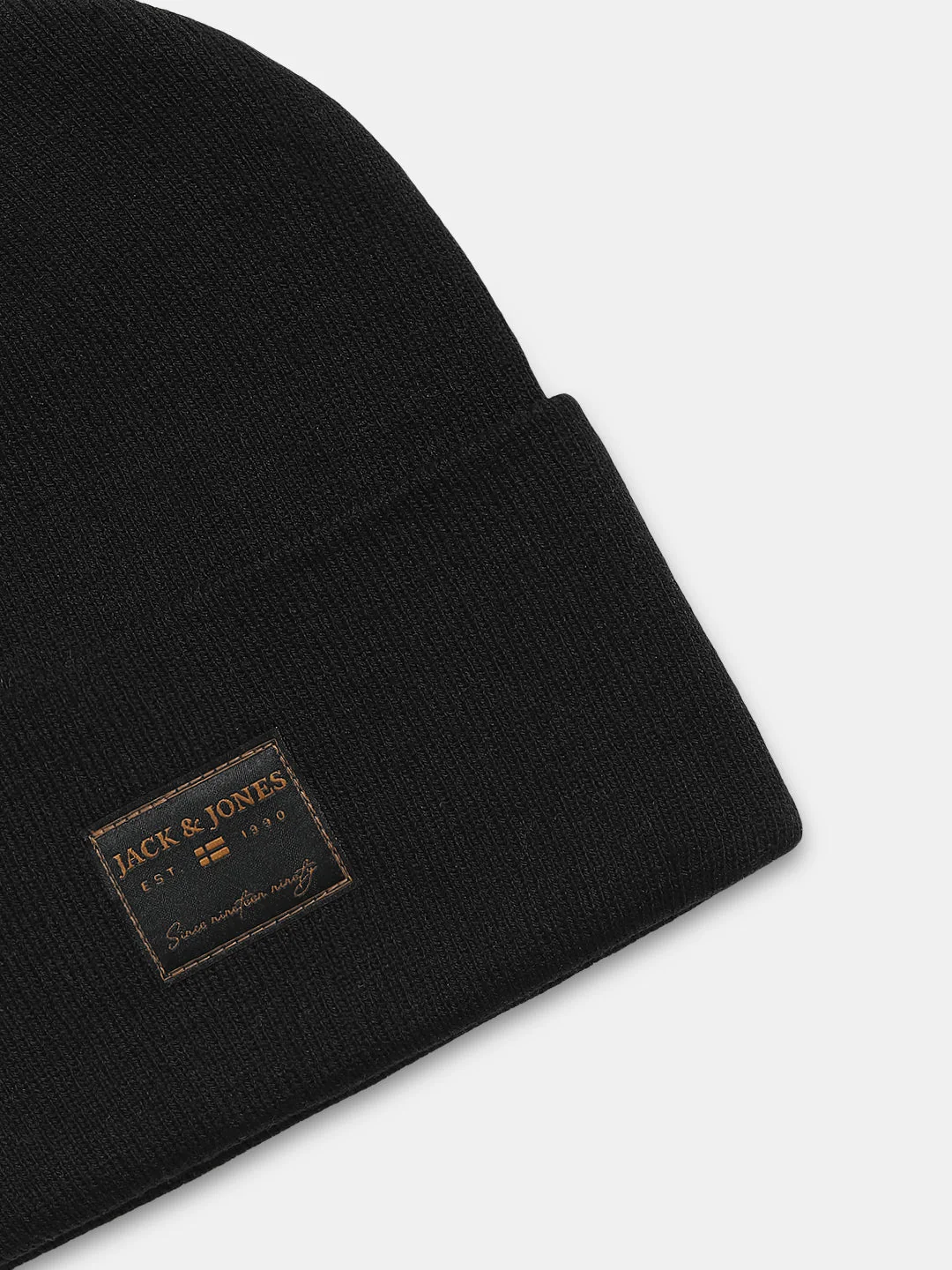 Black Long Knit Beanie - Image 3