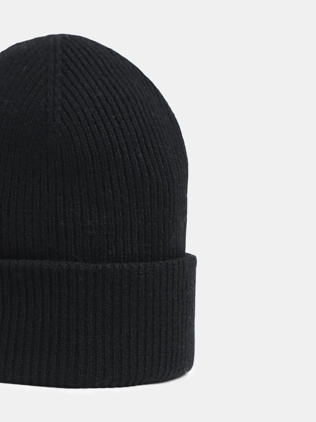 Black Woolen Beanie - Image 2
