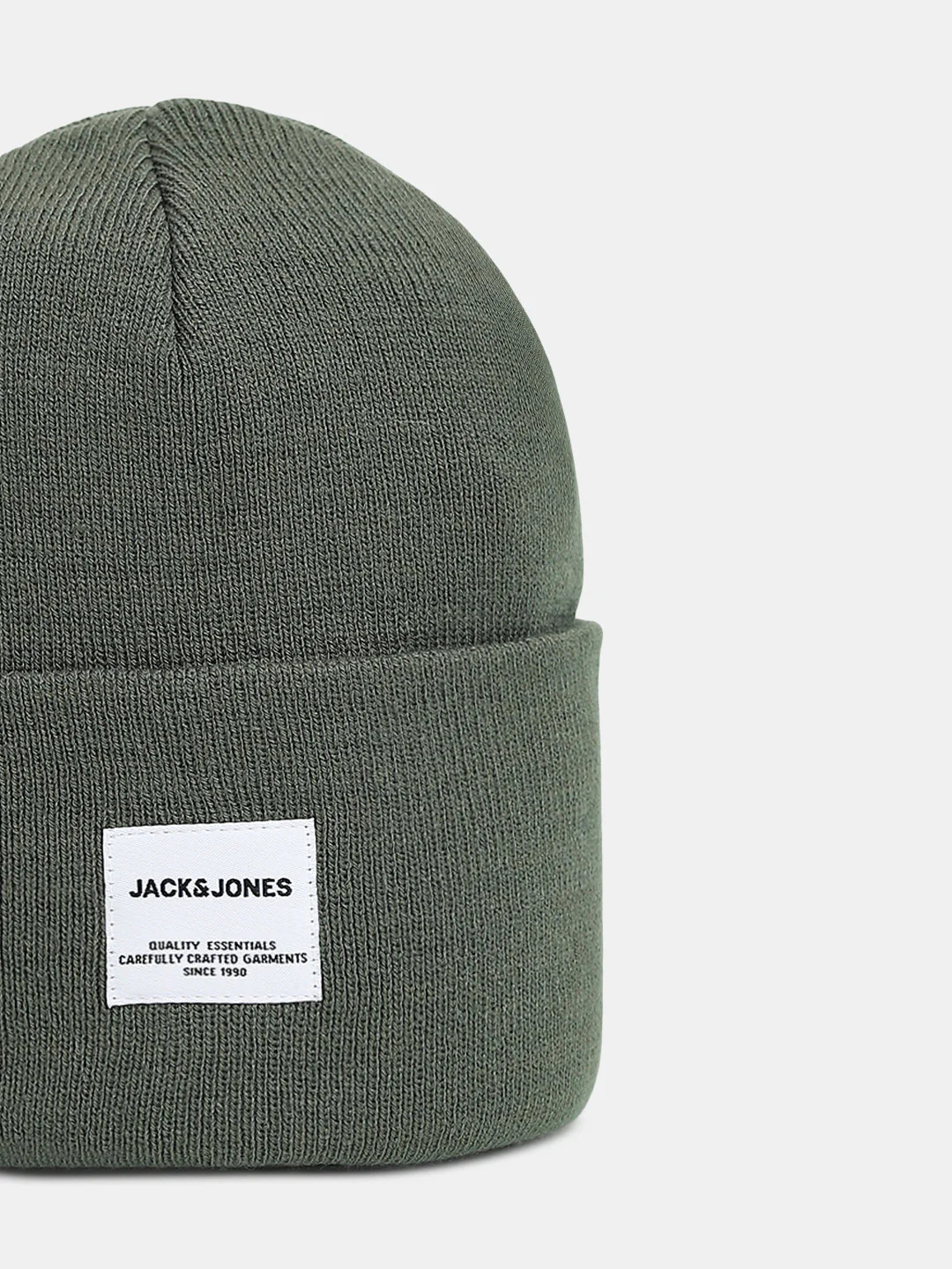 Dusty Olive Knitted Beanie - Image 2
