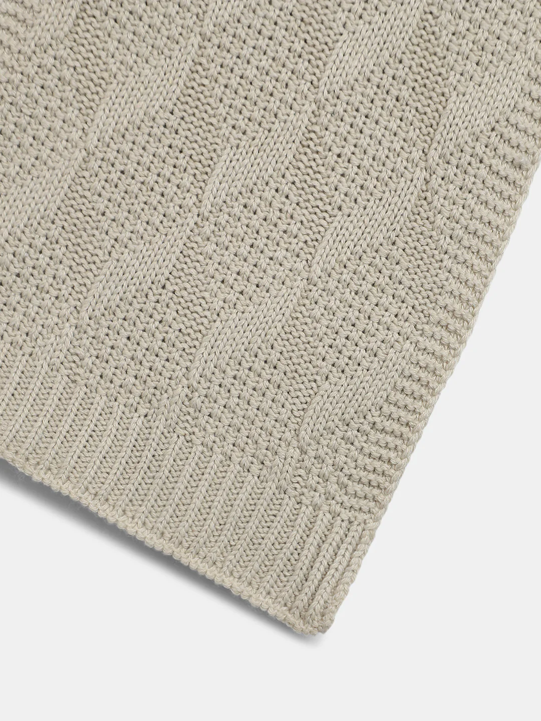 Beige Knitted Scarf - Image 3