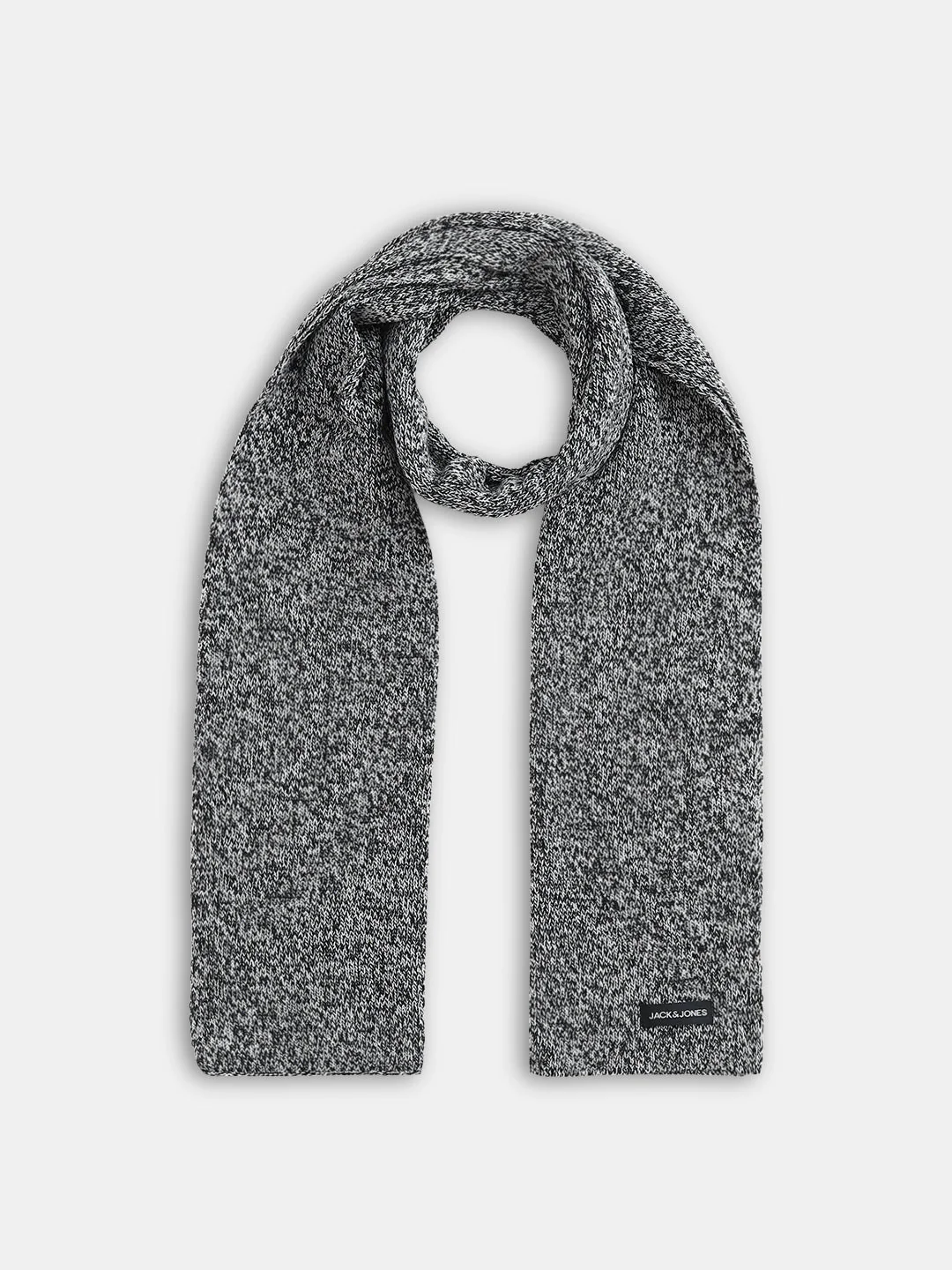 Knitted Scarf - Grey & White - Image 2