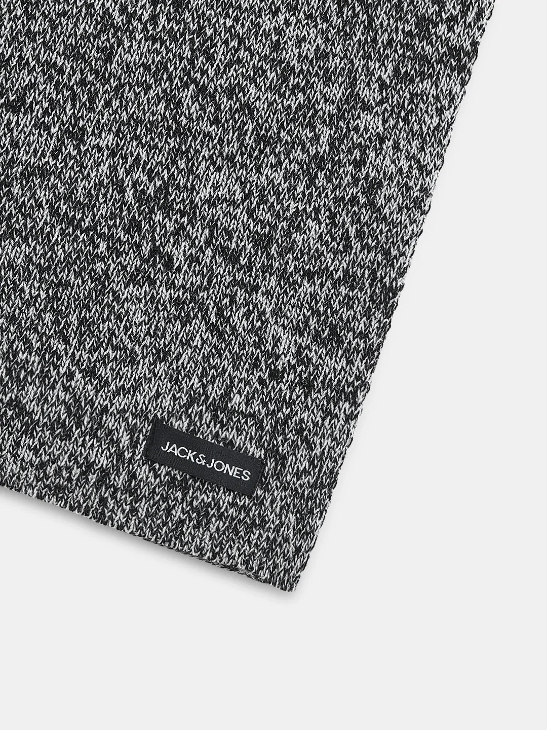 Knitted Scarf - Grey & White - Image 3