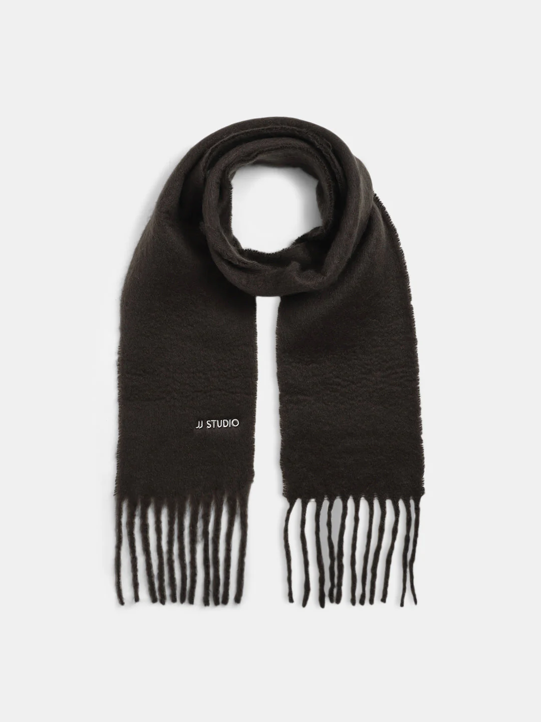 Dark Brown Woven Scarf - Image 2