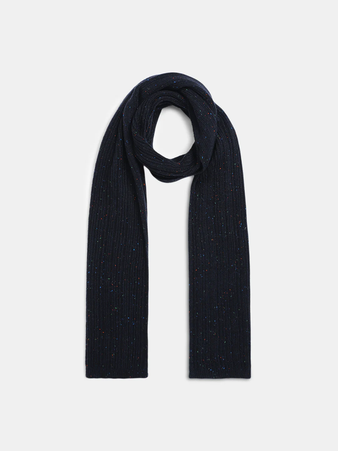 Navy Blue Printed Scarf - Image 2