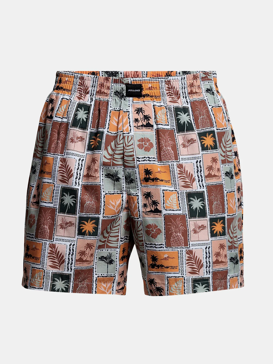 Brown Printed Cotton Boxers - Image 6