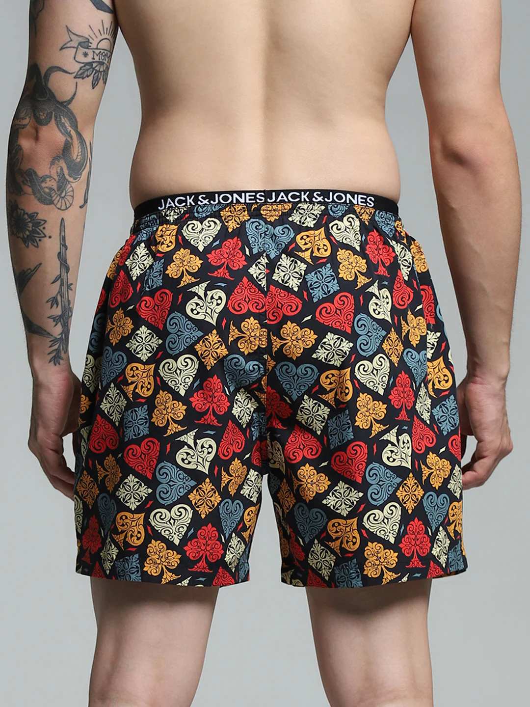 Black Card Deck Print Cotton Boxers - Image 3