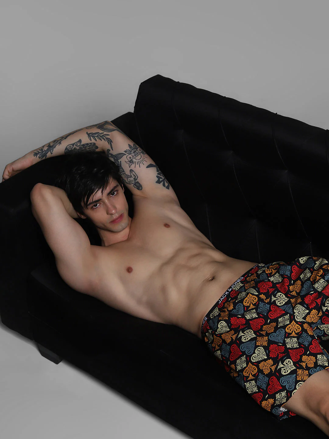 Black Card Deck Print Cotton Boxers - Image 5
