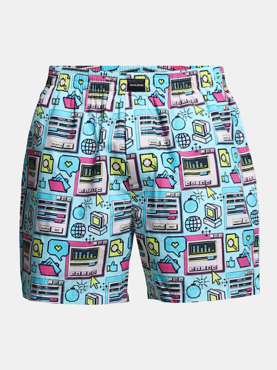 Blue Computer Print Cotton Boxers - Image 6