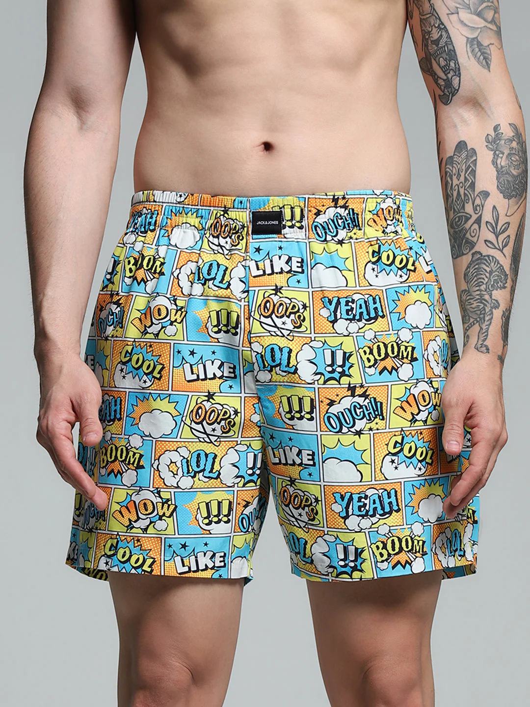 Yellow Printed Cotton Boxers