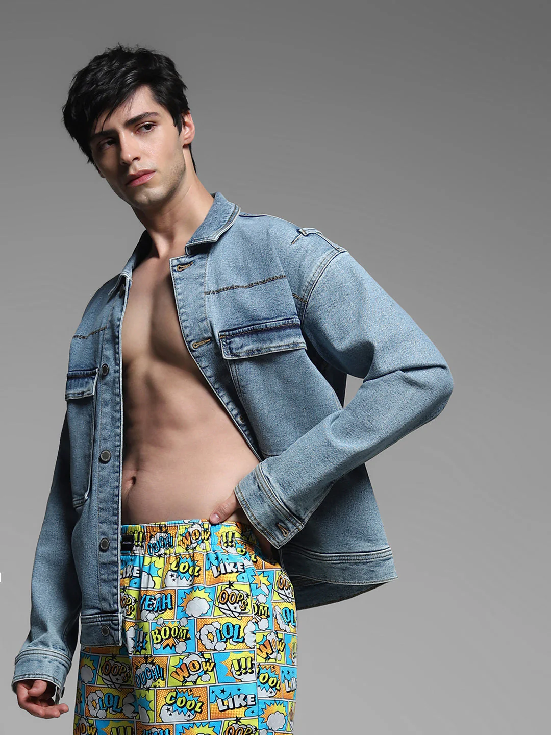 Yellow Printed Cotton Boxers - Image 5