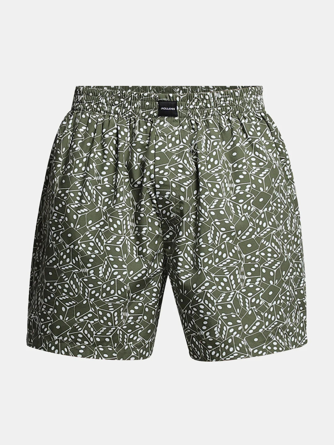 Green Dice Print Cotton Boxers - Image 6