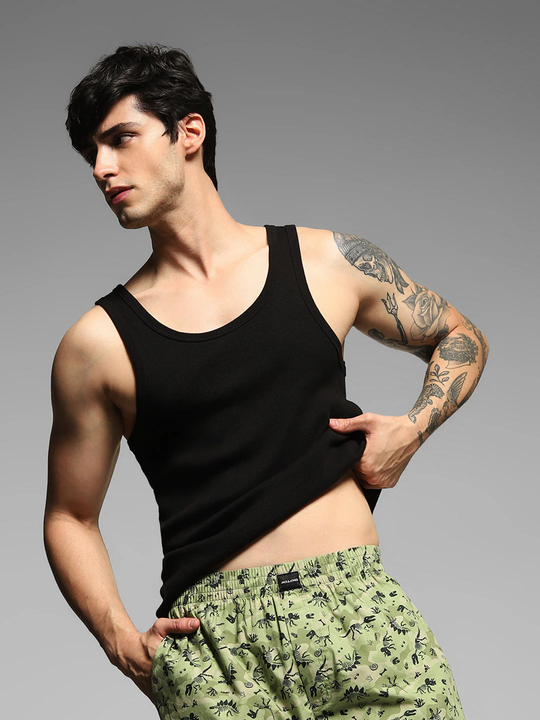 Green Dinosaur Print Cotton Boxers - Image 5
