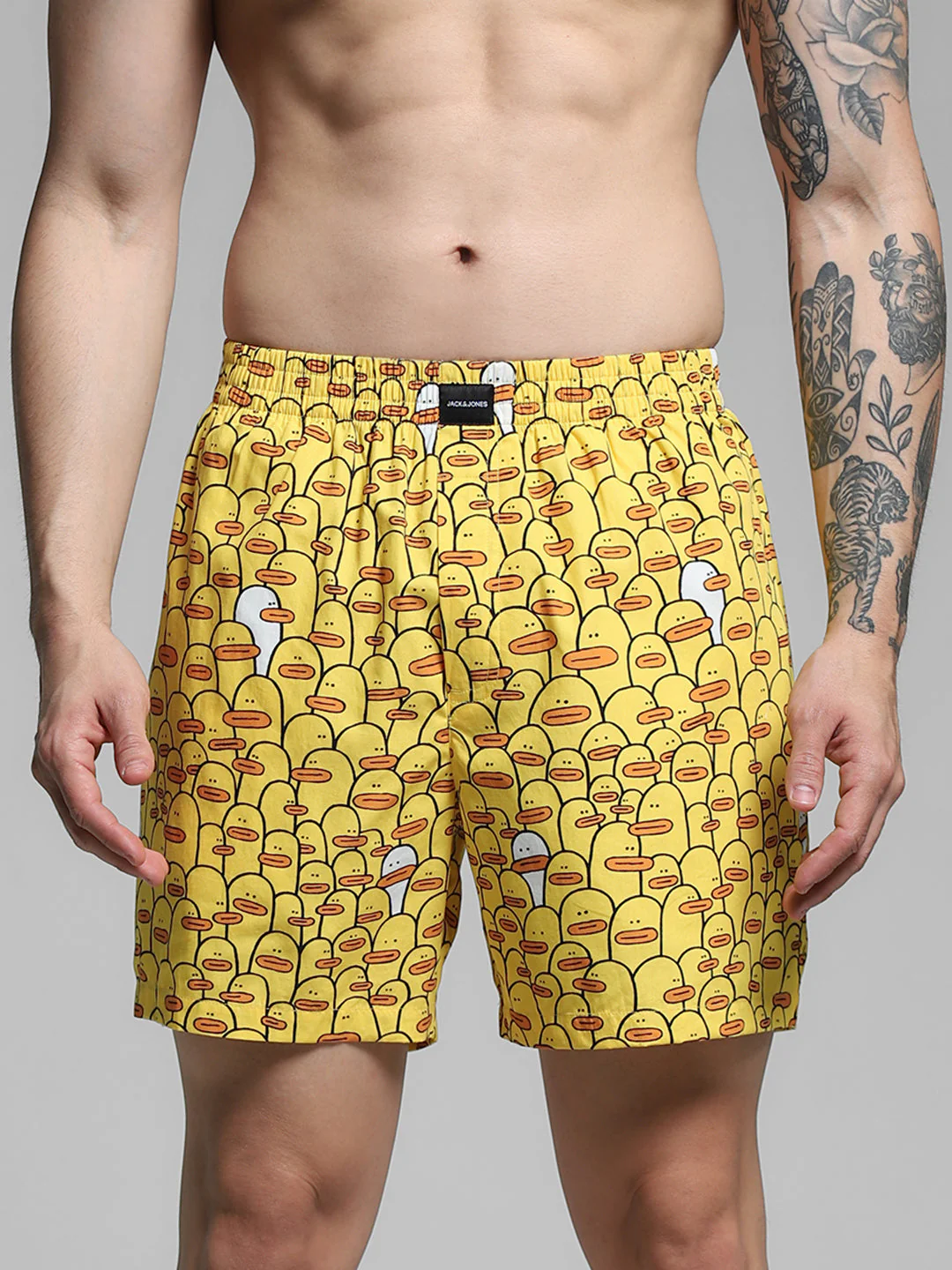 Yellow Duck Print Cotton Boxers