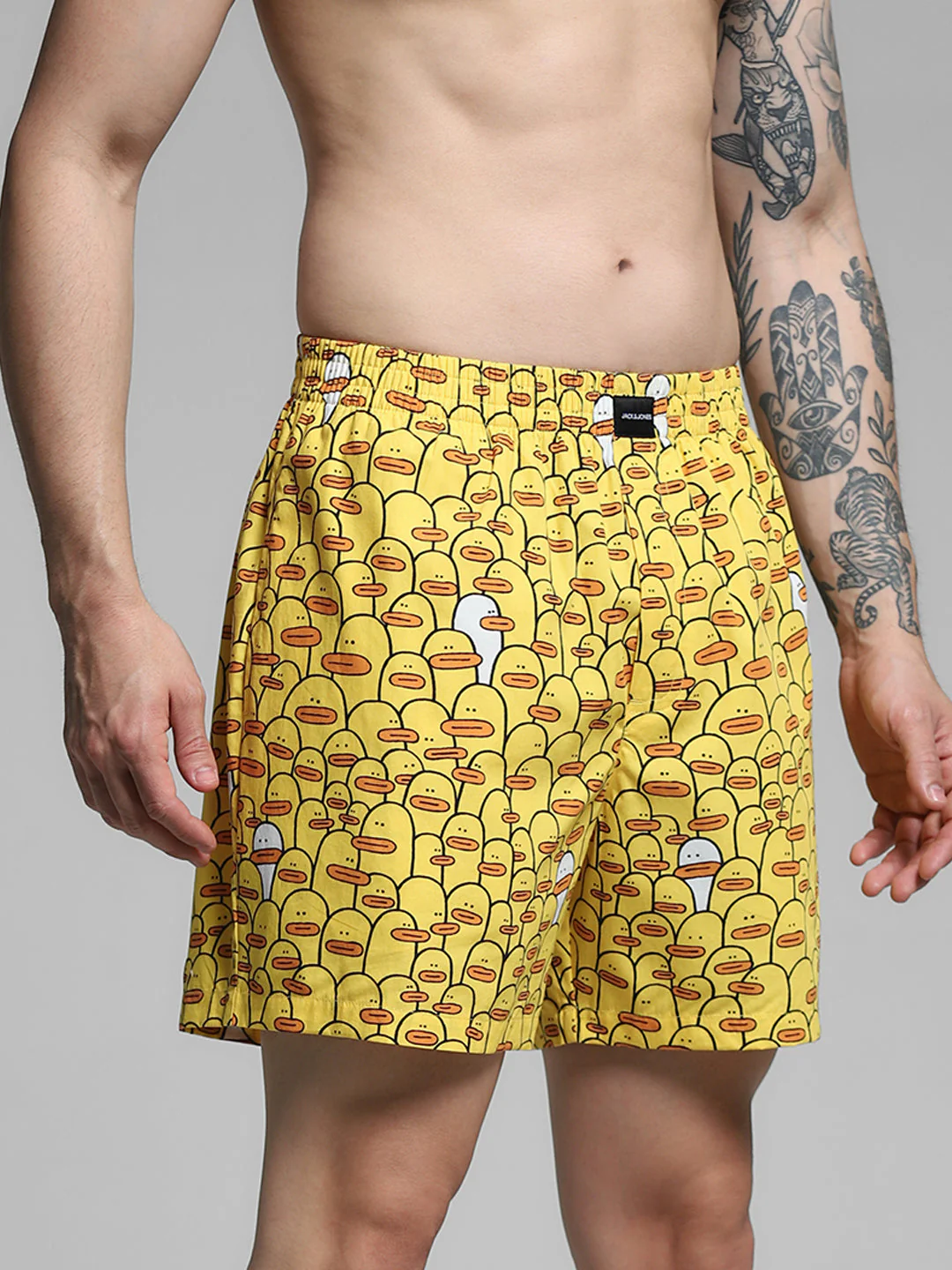 Yellow Duck Print Cotton Boxers - Image 2