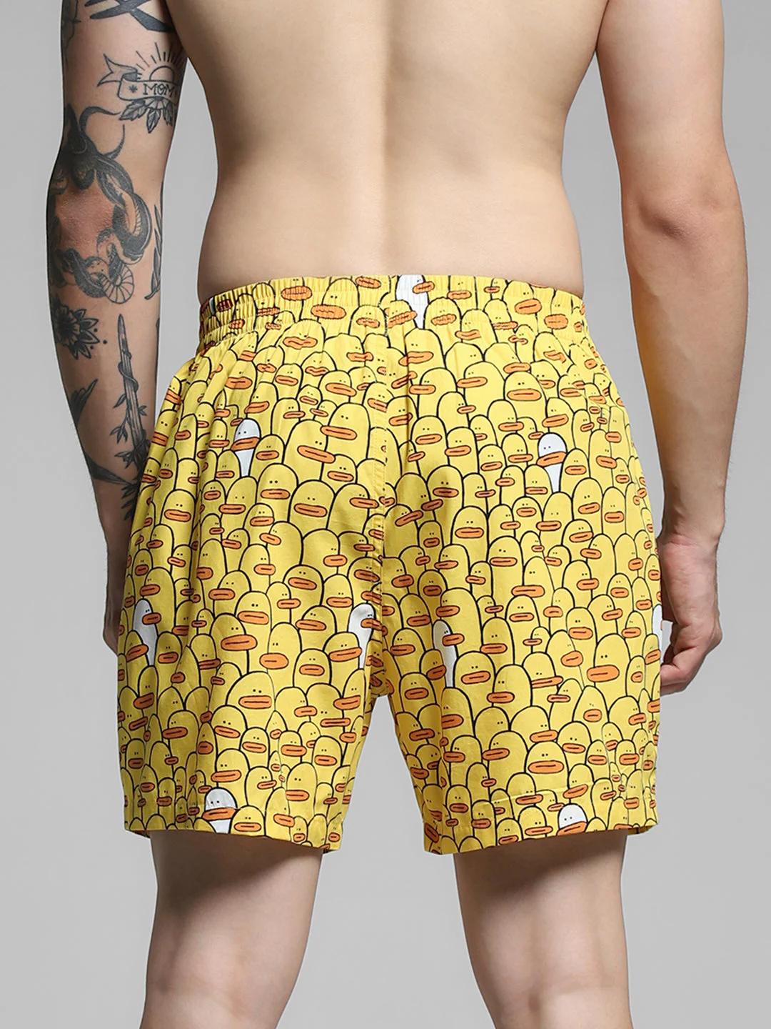 Yellow Duck Print Cotton Boxers - Image 3