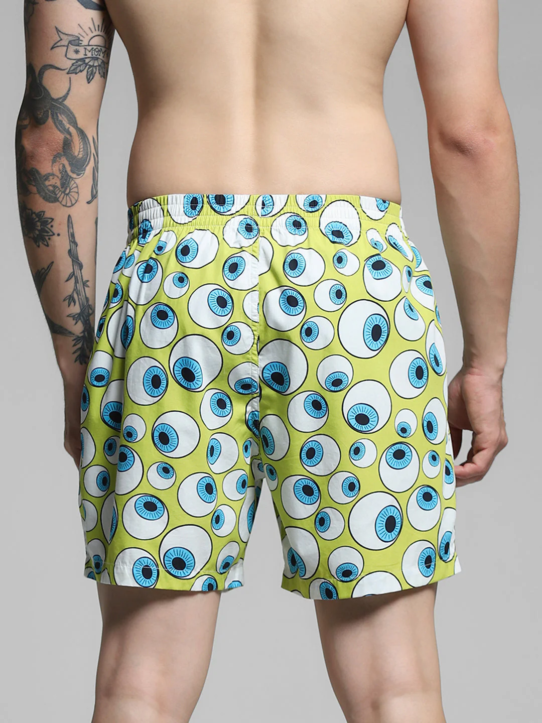 Lime Green Printed Cotton Boxers - Image 3