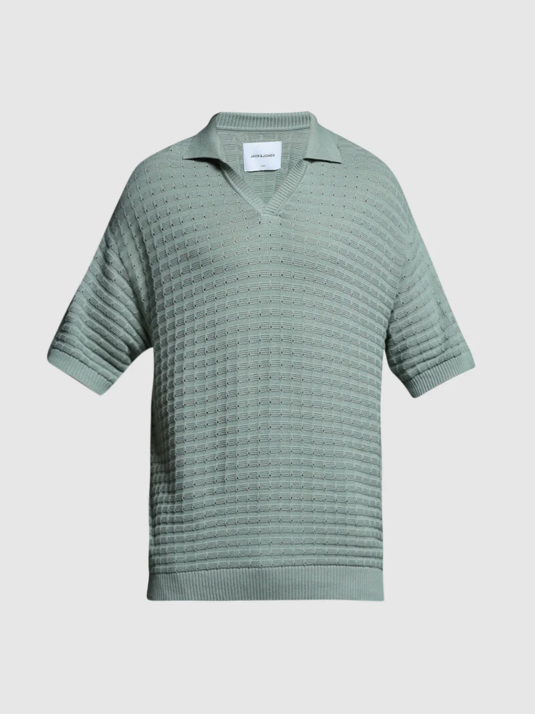Green Jacquard Oversized Polo - Image 7