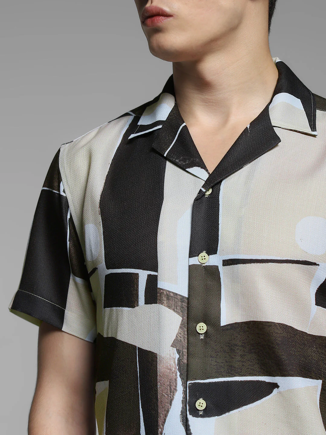 Brown Graphic Print Comfort Fit Shirt - Image 5