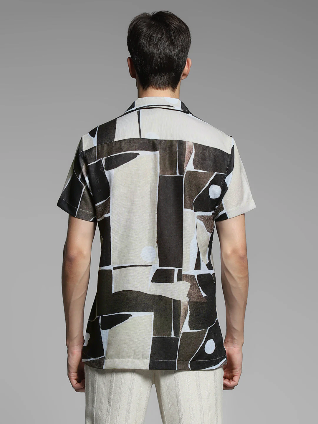 Brown Graphic Print Comfort Fit Shirt - Image 9
