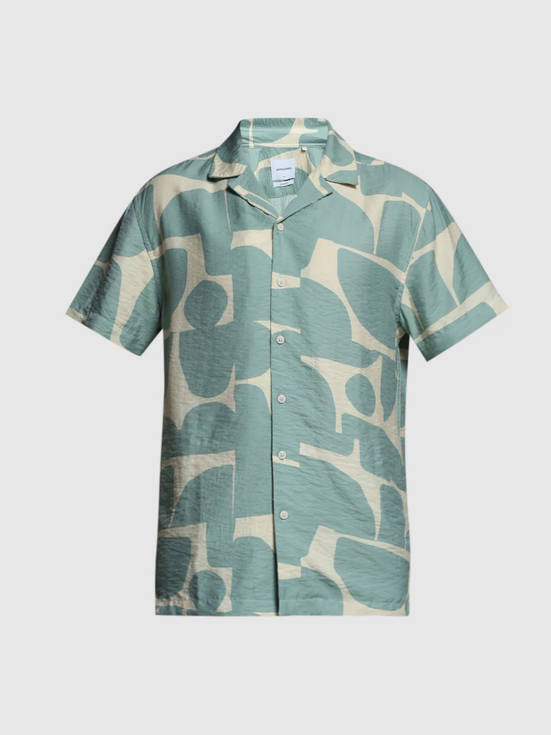 Green Printed Comfort Fit Shirt - Image 7