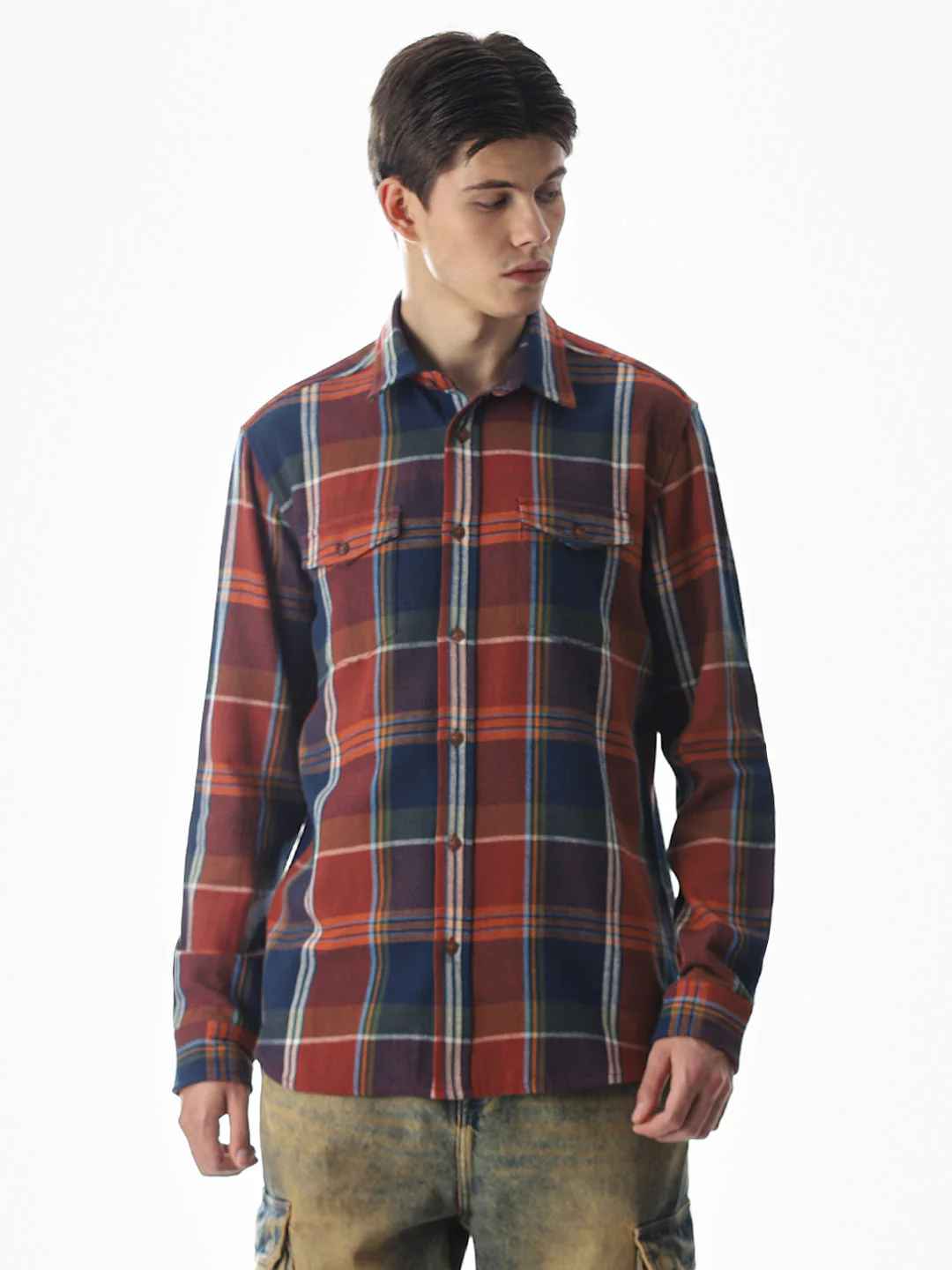 Blue & Red Check Shirt - Image 2