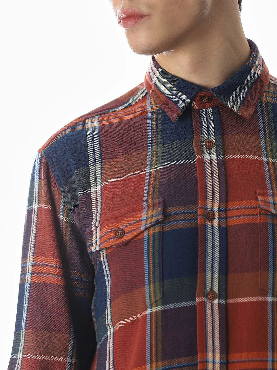 Blue & Red Check Shirt - Image 5