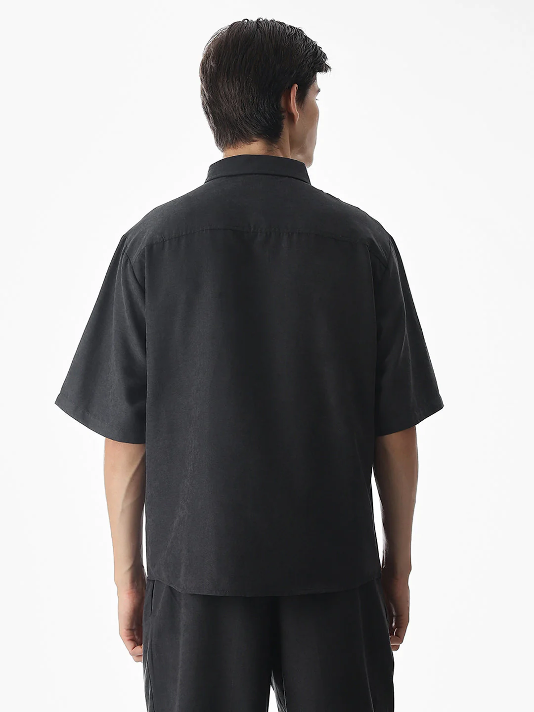 Dark Grey Short Sleeves Overshirt - Image 4