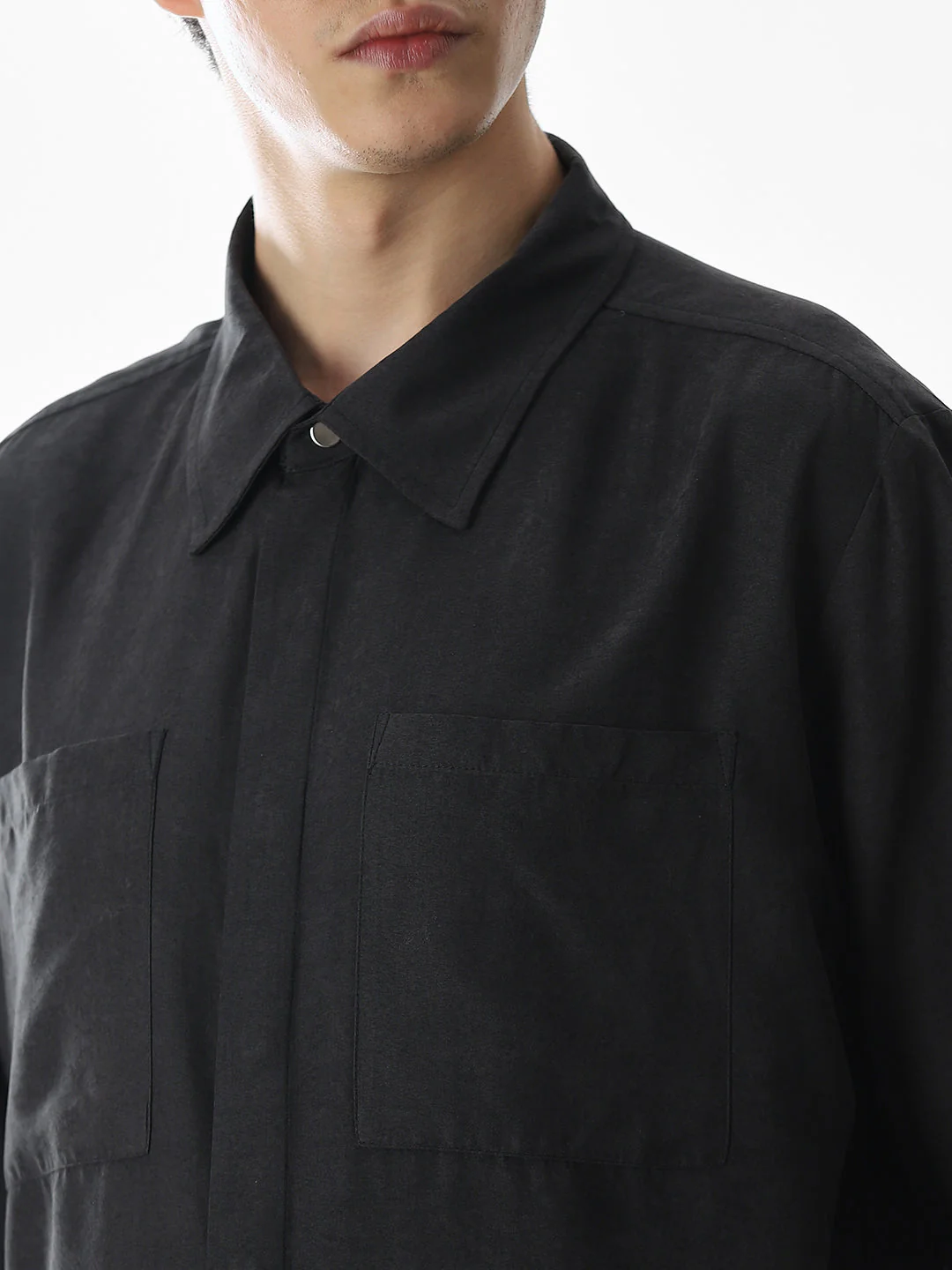 Dark Grey Short Sleeves Overshirt - Image 5