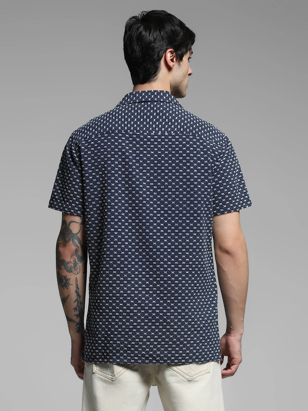 Dark Blue Comfort Fit Shirt - Image 4