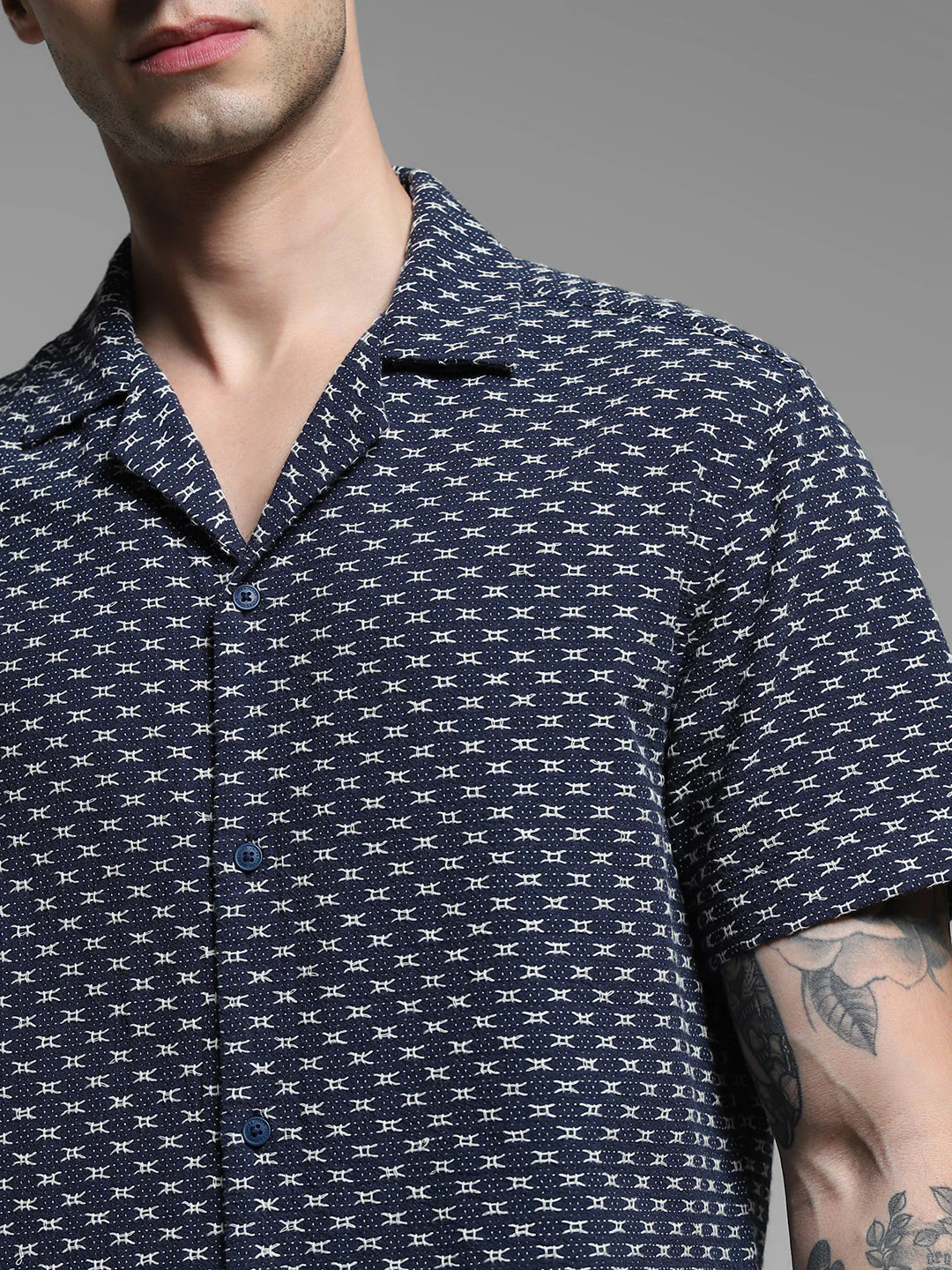 Dark Blue Comfort Fit Shirt - Image 5