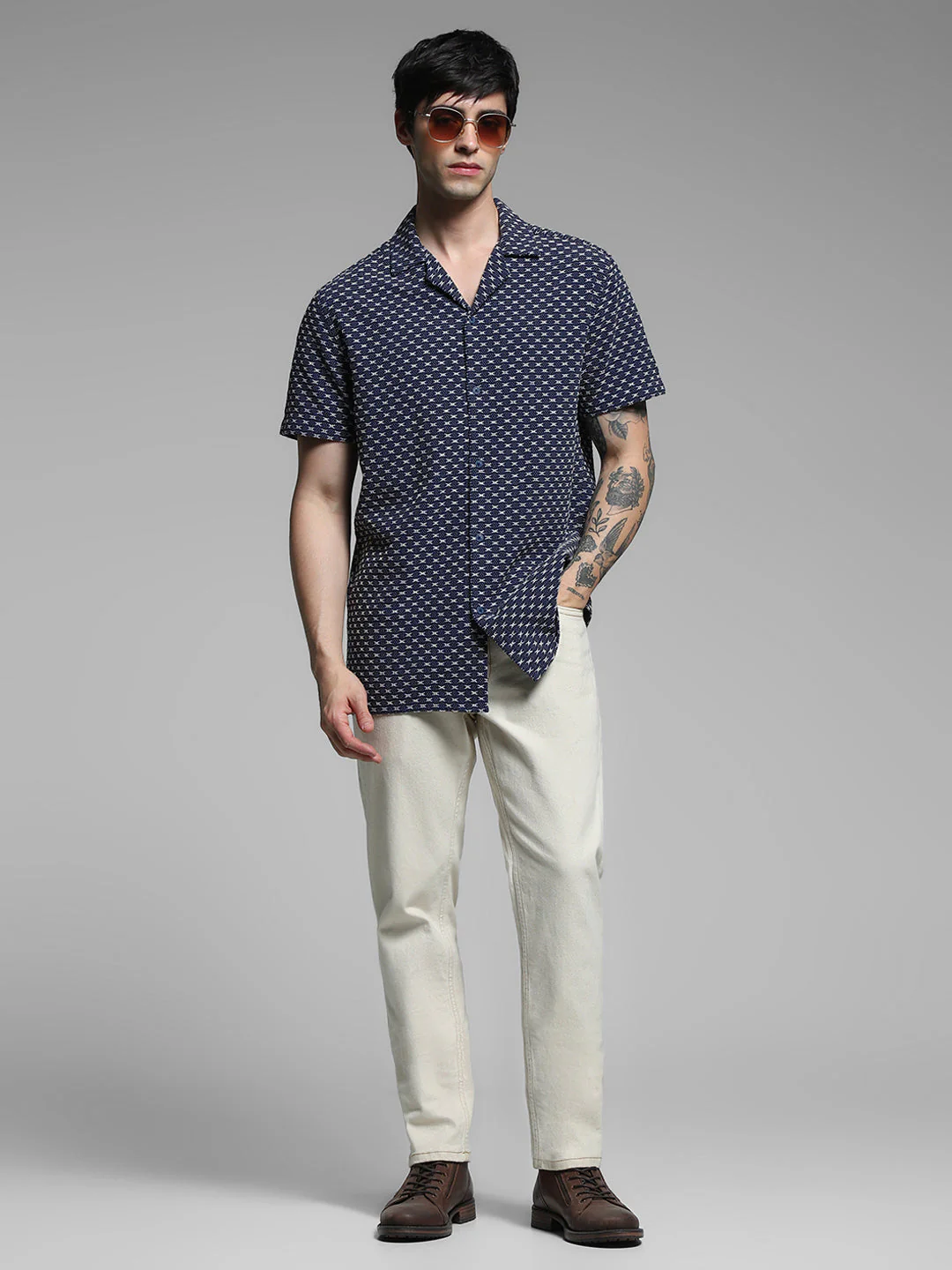 Dark Blue Comfort Fit Shirt - Image 6