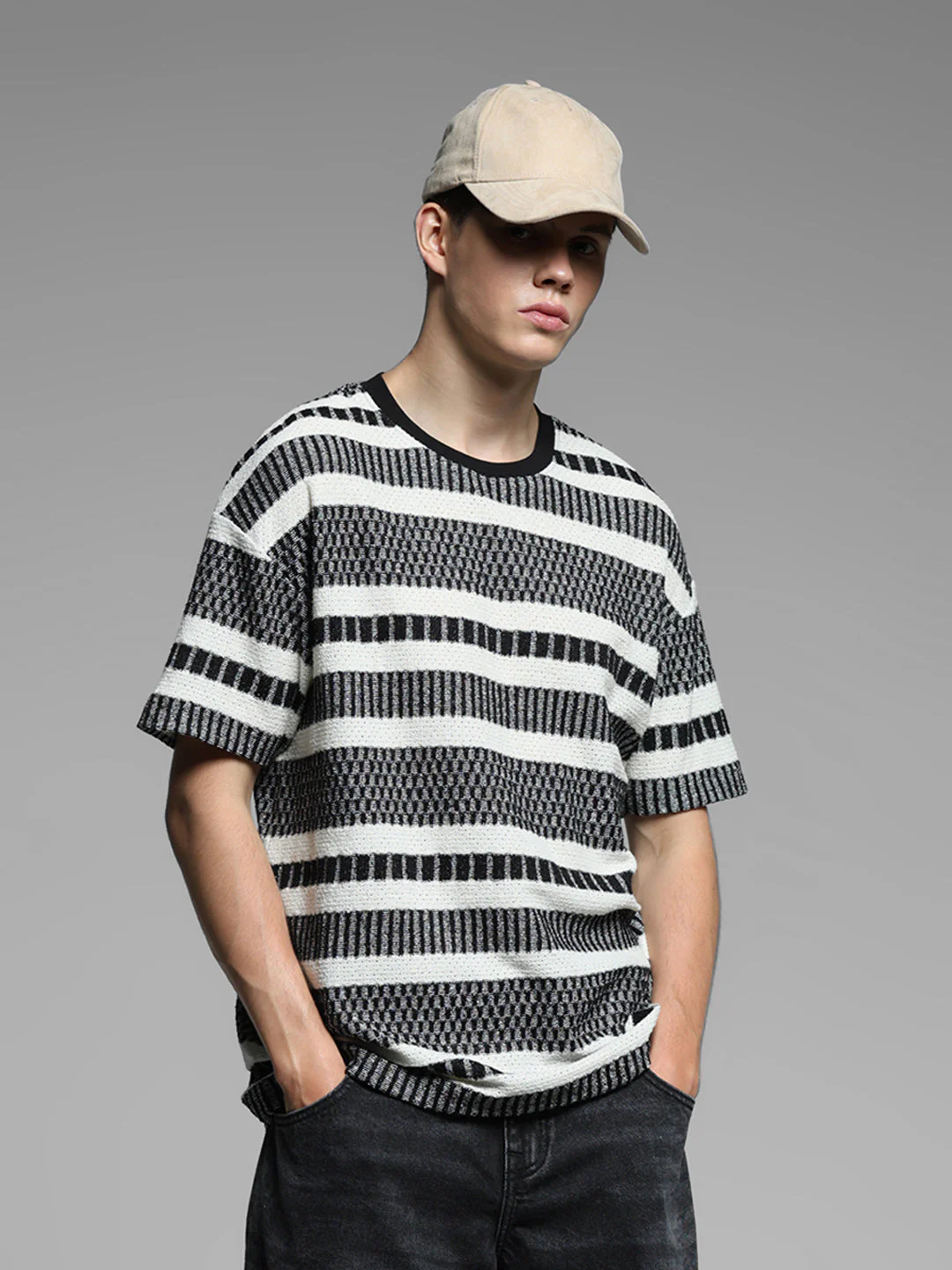 Black Printed Oversized T-shirt
