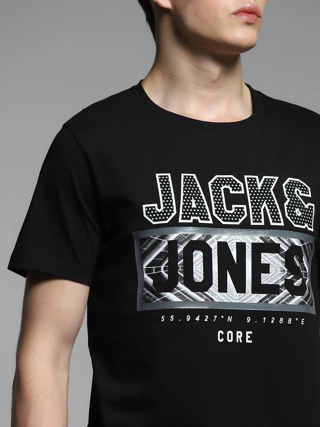 Black Logo Print Cotton T-shirt - Image 5