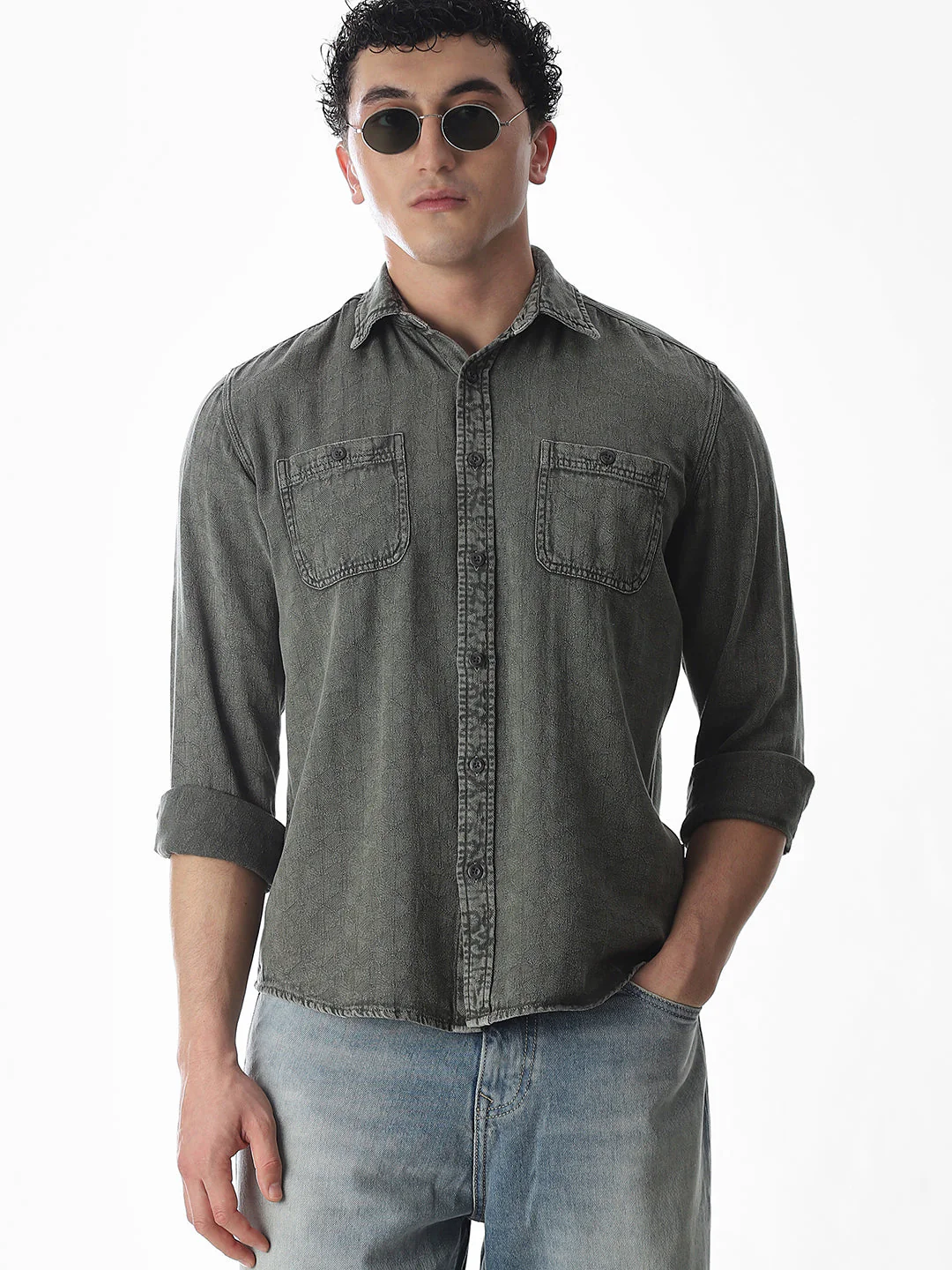 Dobby Cotton Regular Fit Shirt