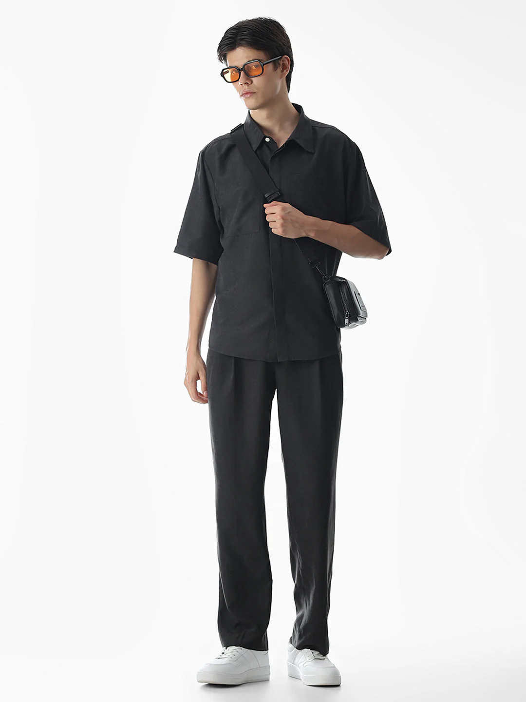 Dark Grey Loose Fit Pants - Image 6