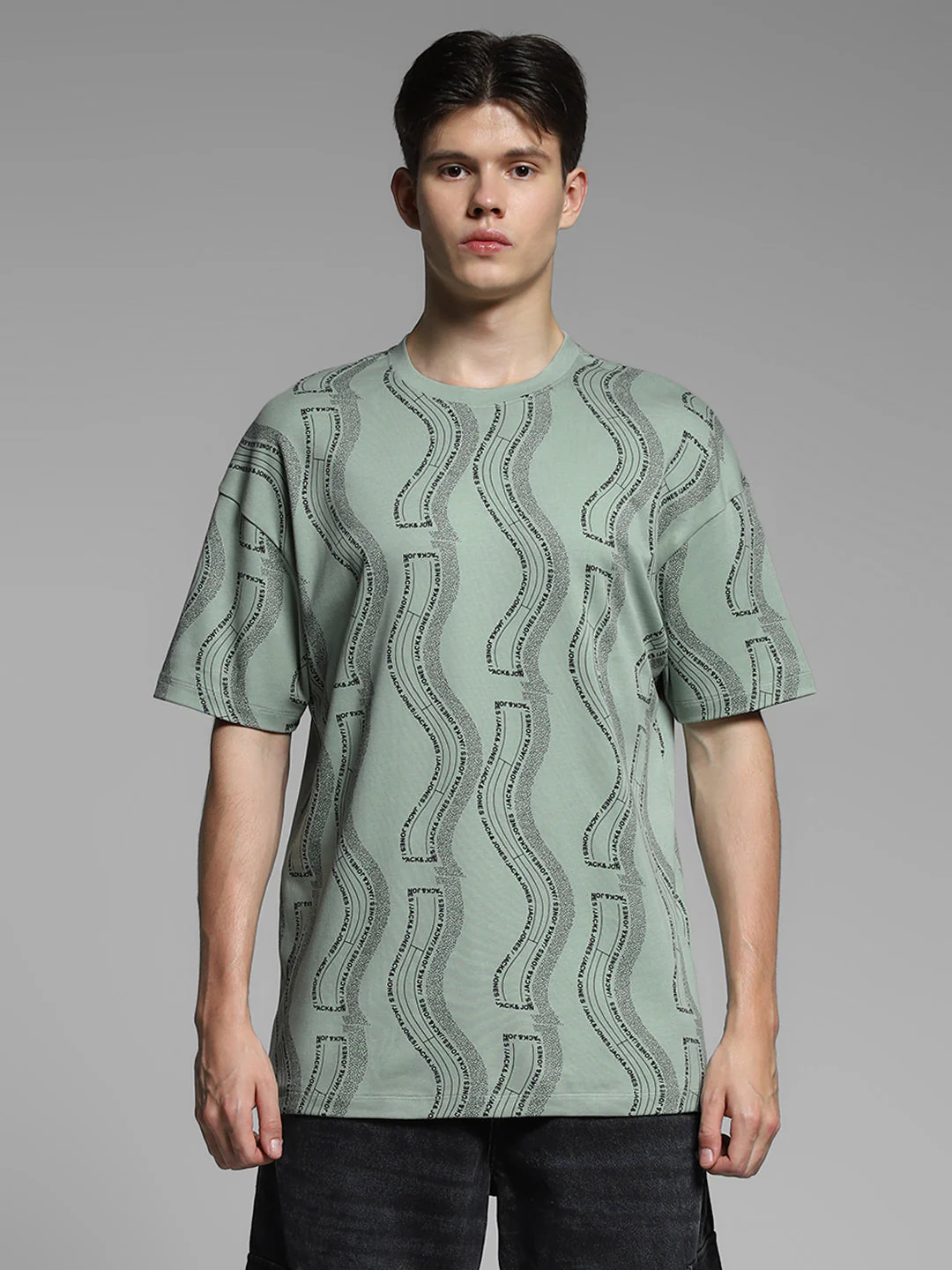 Green Printed Oversized Shirt - Image 8
