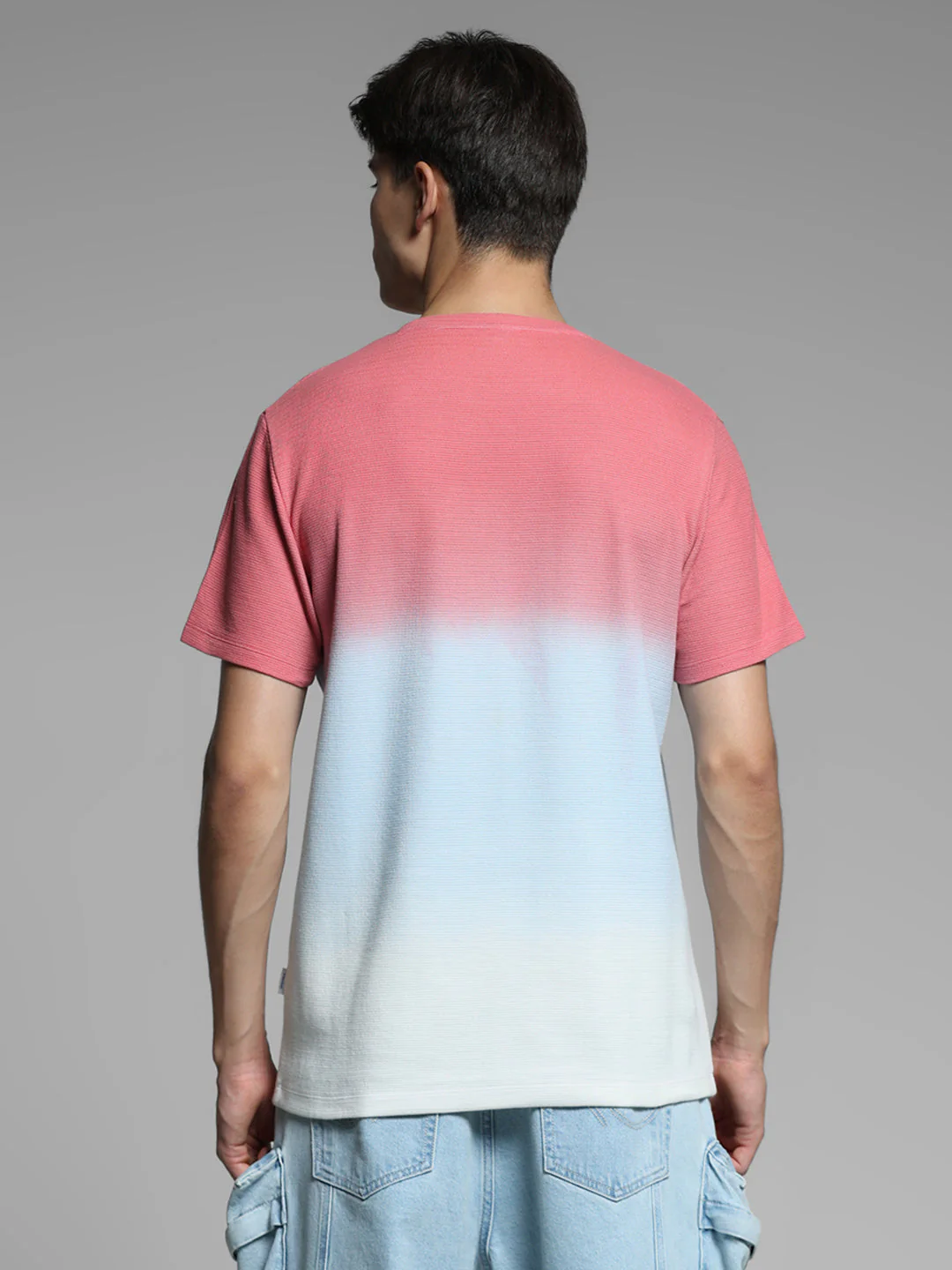 Pink Colourblocked Cotton T-shirt - Image 4