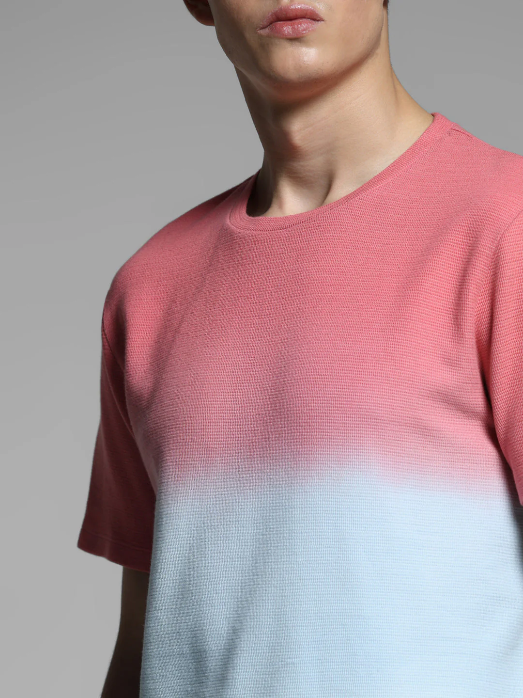 Pink Colourblocked Cotton T-shirt - Image 5