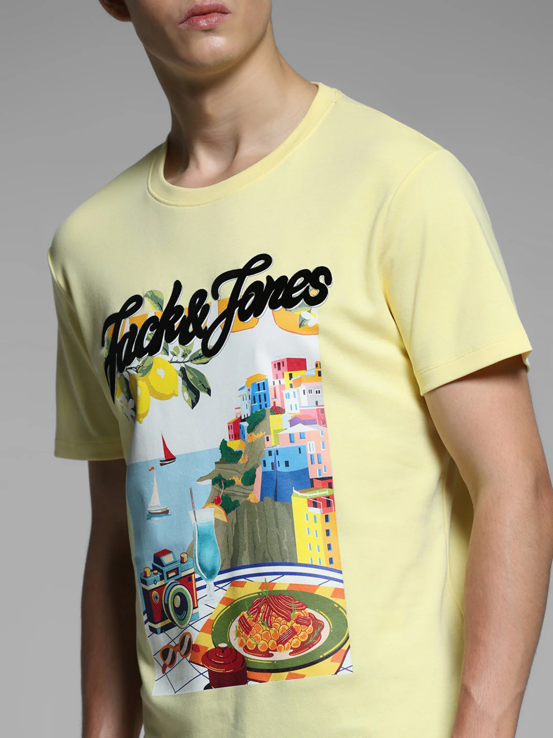 Yellow Printed Cotton T-shirt - Image 5