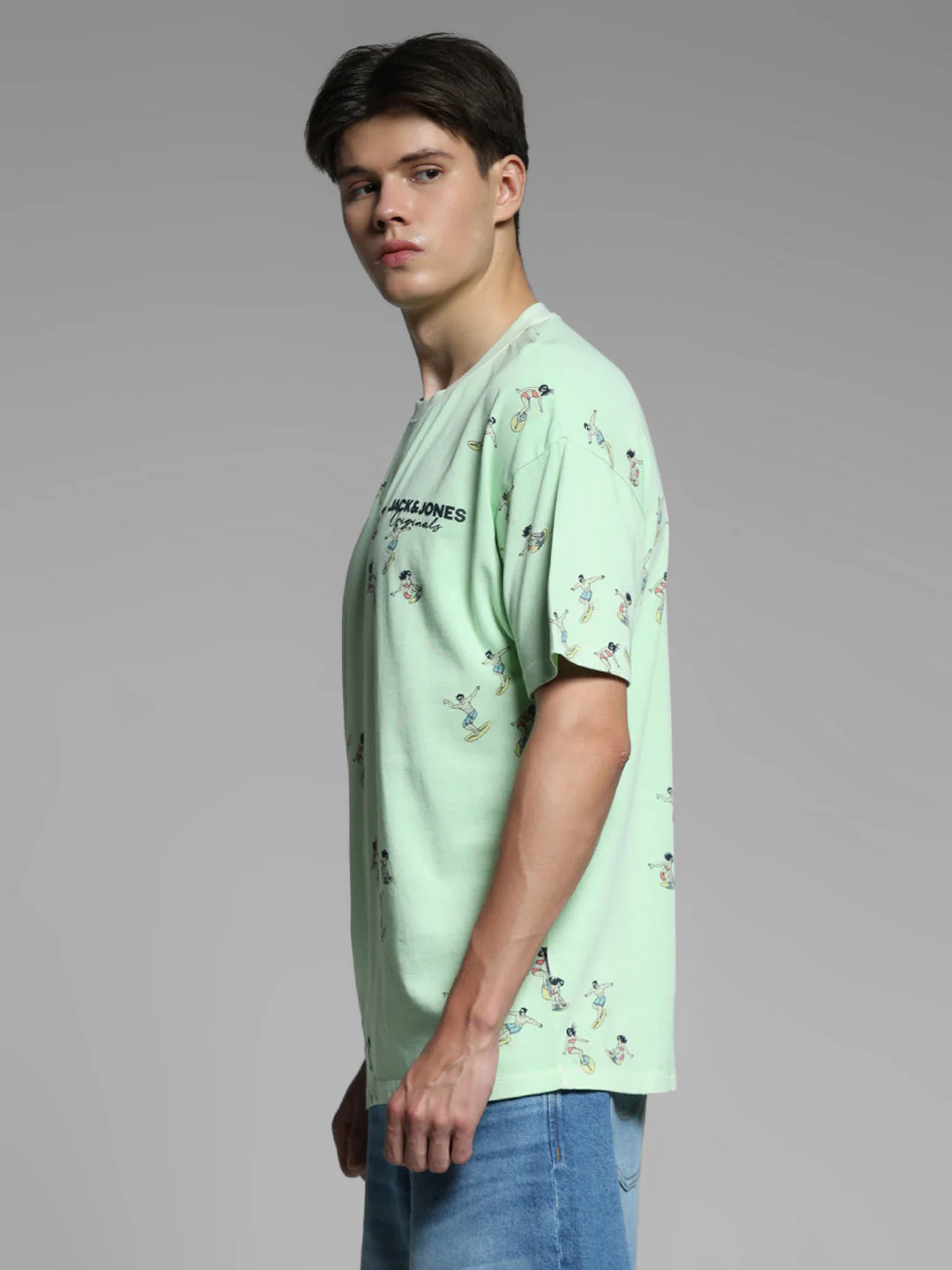 Green Printed Oversized T-shirt - Image 3