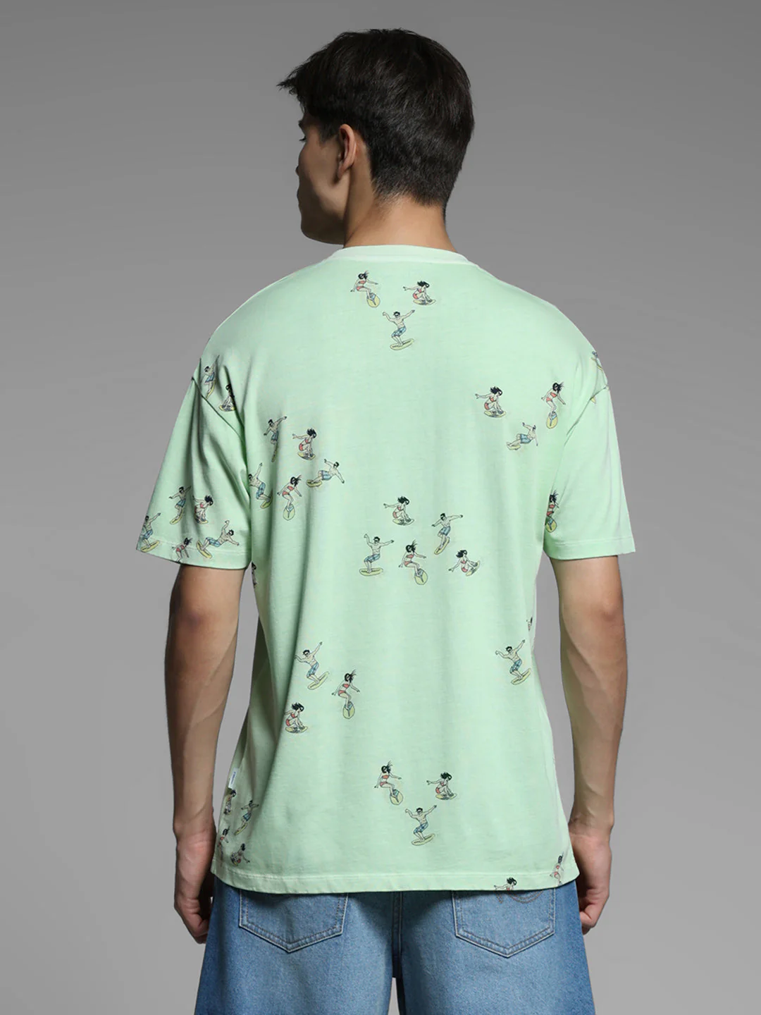 Green Printed Oversized T-shirt - Image 4