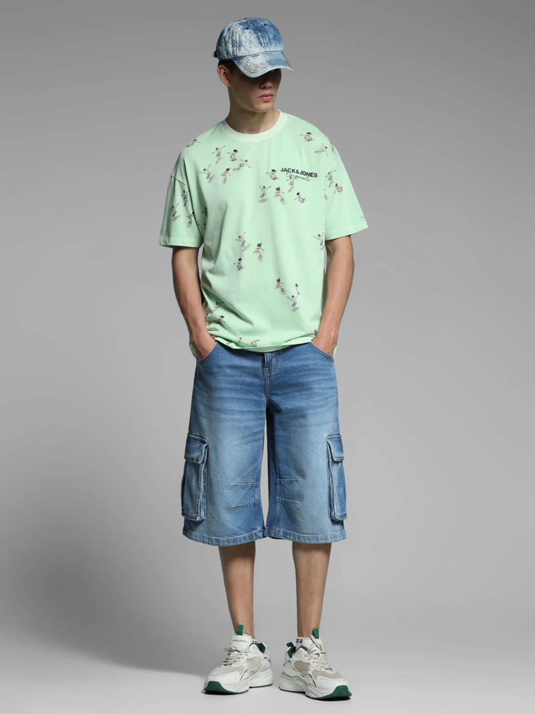 Green Printed Oversized T-shirt - Image 6